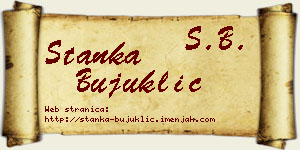 Stanka Bujuklić vizit kartica